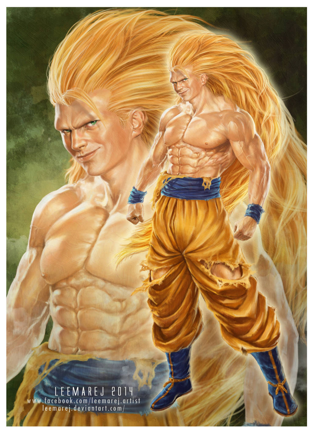 Real Goku Super Saiyan 3 attempt by leemarej