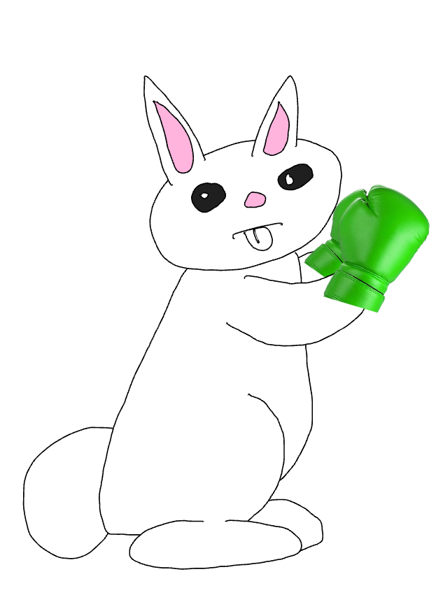 Scott the boxing bunny (PNG (