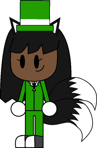 Green pride the furry girl (PNG)