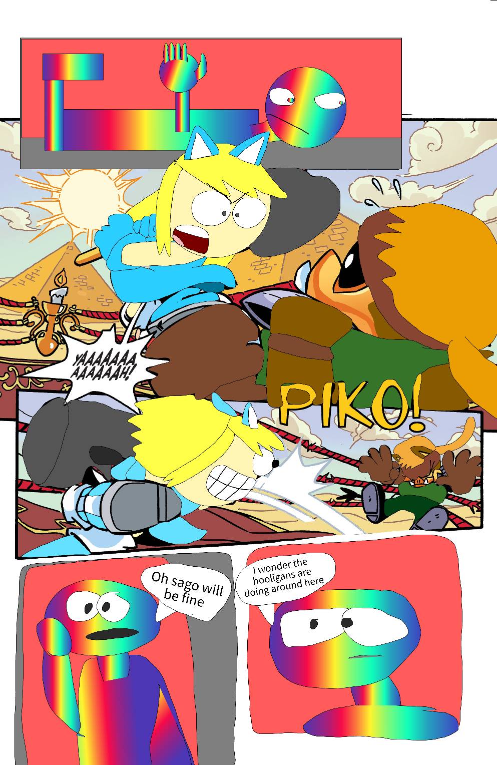 Joke show 1910 comic #?? Sago vs rip the boar