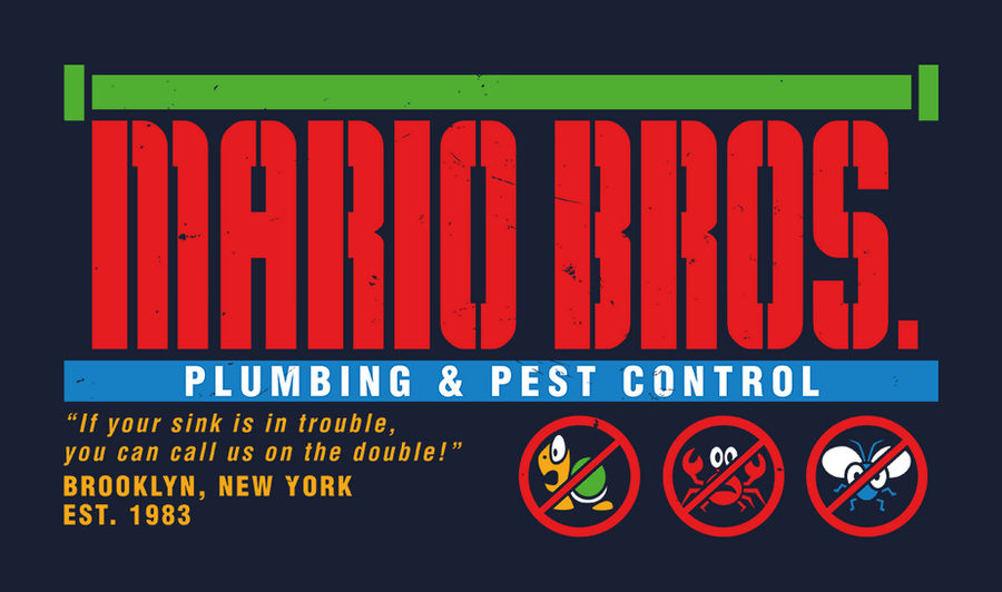 Mario Bros. Plumbing and Pest Control (Colour)