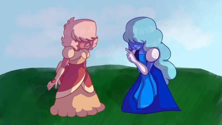 Sapphire and padparadscha (steven universe)