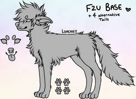 F2U Emo Doggo Base (4 Tail Versions Included)