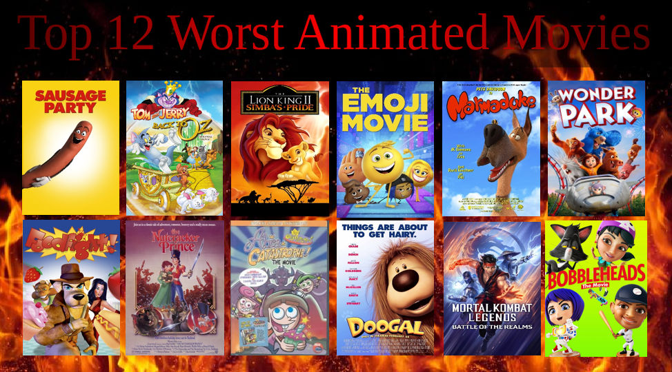 My Top 12 Worst Animated Movies by Octopus1212 on DeviantArt
