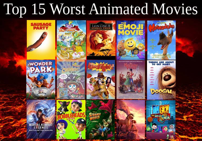 My Top 15 Worst Animated Movies by Octopus1212 on DeviantArt