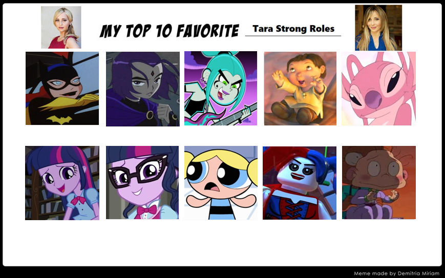 My Top 10 Favorite Tara Strong Roles By Octopus1212 On Deviantart My Top 10 Favorite Tara Strong Roles By Octopus1212 On Deviantart