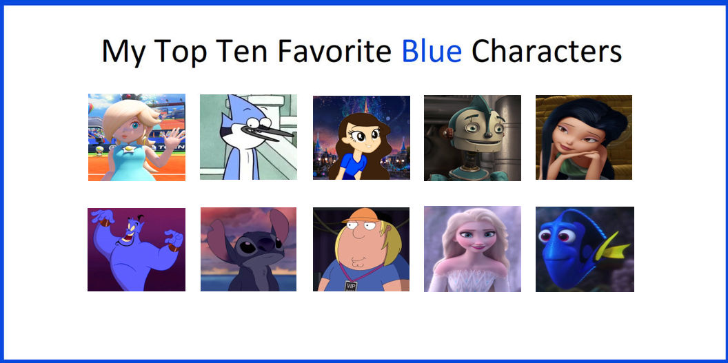 My Top 10 Favorite Blue Characters by Octopus1212 on DeviantArt