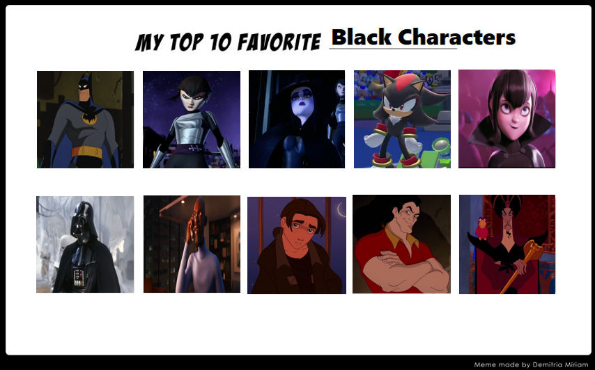 My Top 10 Favorite Black Characters by Octopus1212 on DeviantArt
