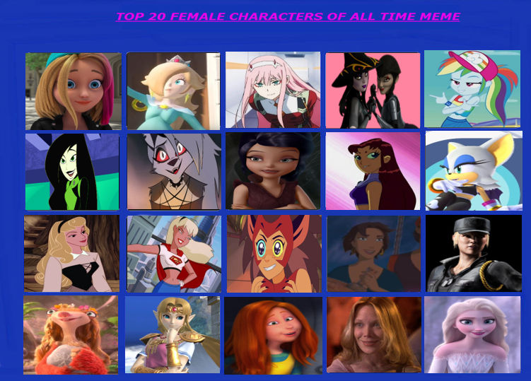 My Top 20 Favorite Female Characters of All Time by Octopus1212 on ...