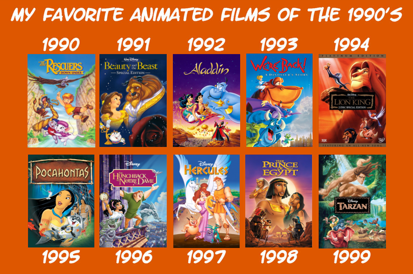 My Favorite Animated Films of the 1990's by Octopus1212 on DeviantArt