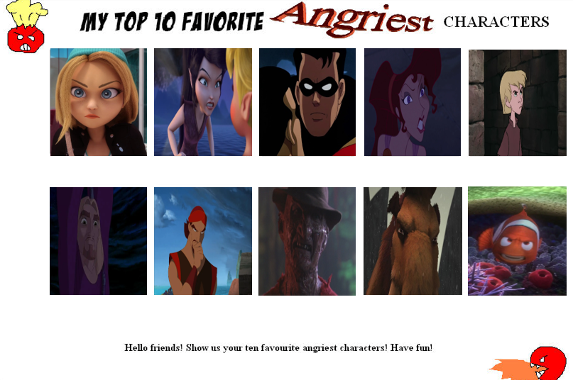 Angry Character Names My Top Ten Angriest Characters by Octopus1212 on DeviantArt