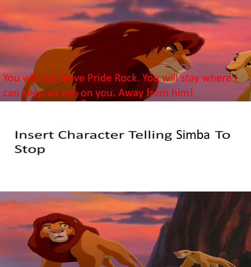 Merlin warns Simba that he won't hurt his family. by EmilioKiara on ...