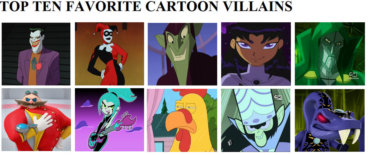My Top 10 Favorite Cartoon Villains By Octopus1212 On Deviantart My Top 10 Favorite Cartoon Villains By Octopus1212 On Deviantart