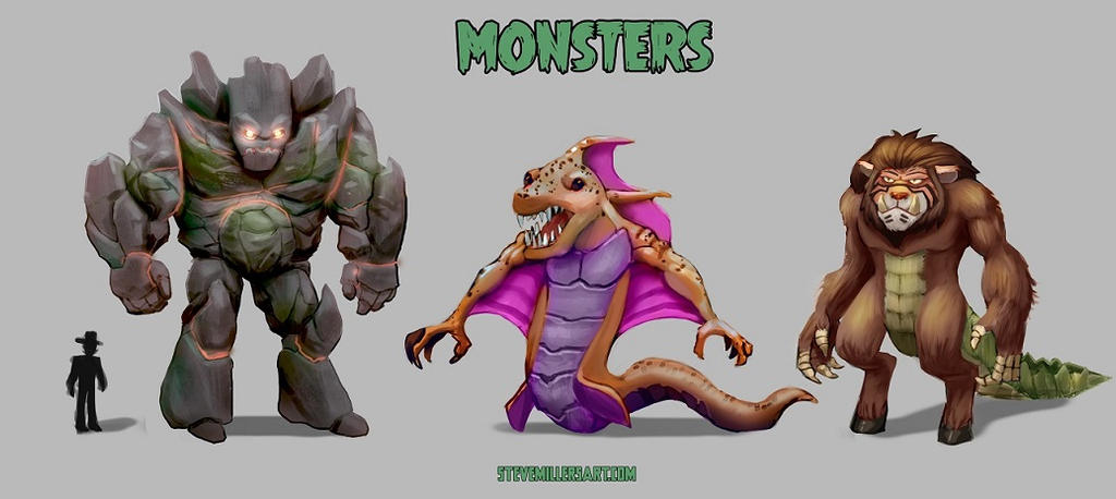 Monsters by SteveMillersArt on DeviantArt