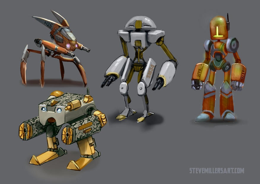 Robot Table Deviantart Robots! by SteveMillersArt on DeviantArt