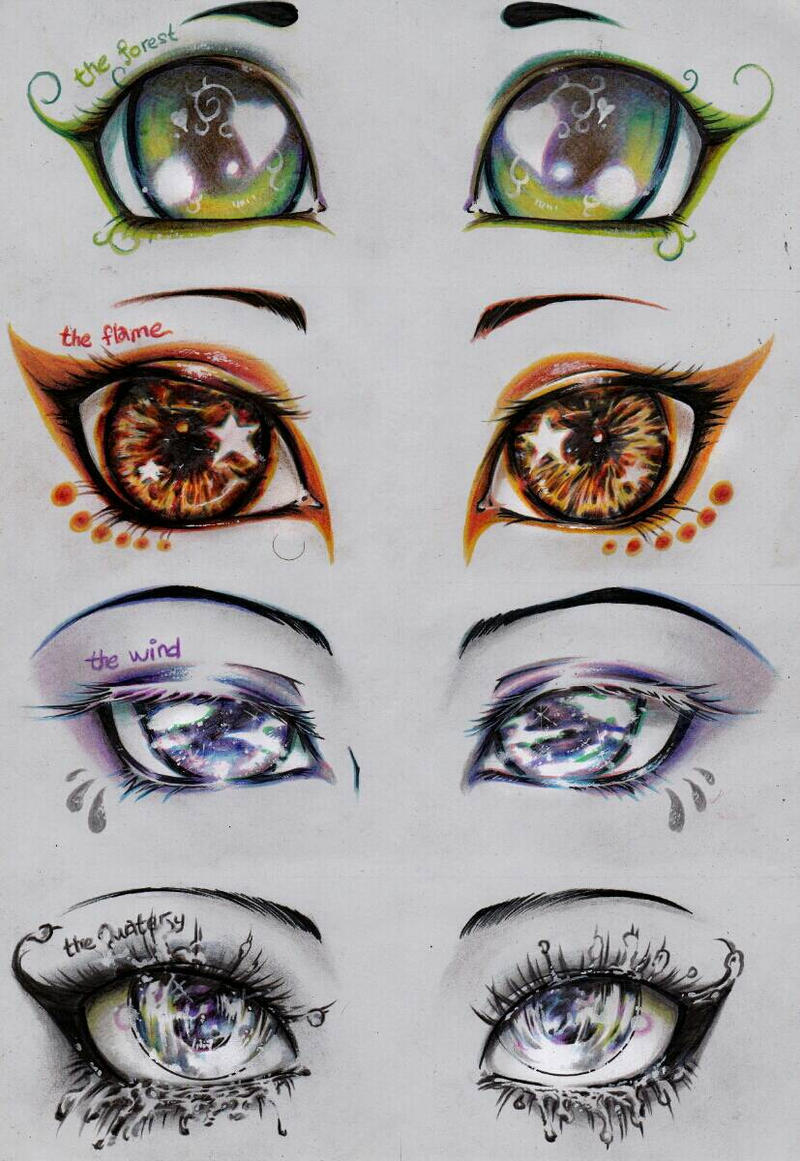 How to Draw 4 Types of Anime Eyes by Asterine - Make better art