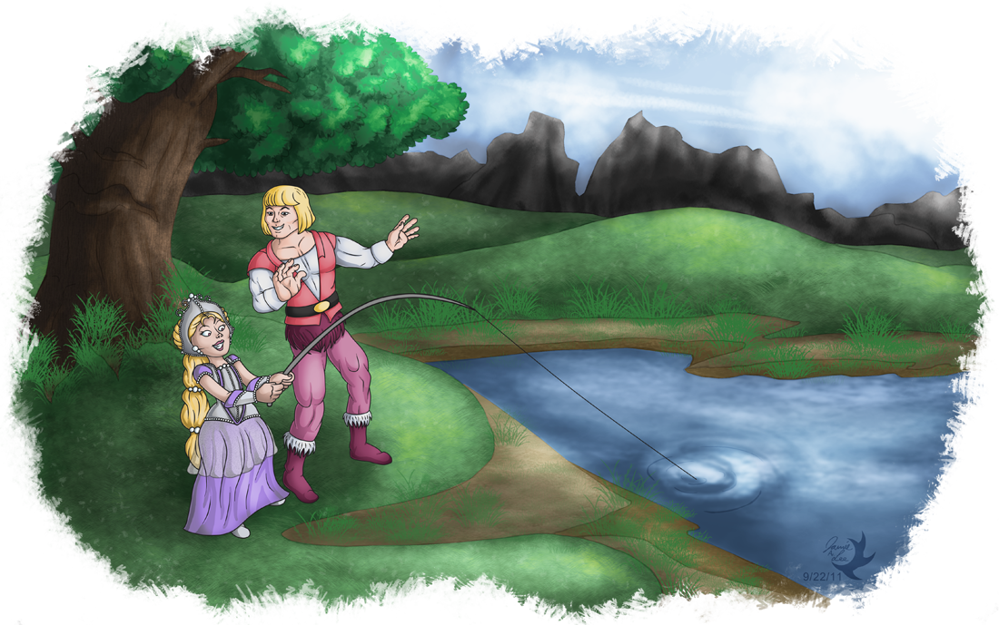 Commission - Fishing Lessons