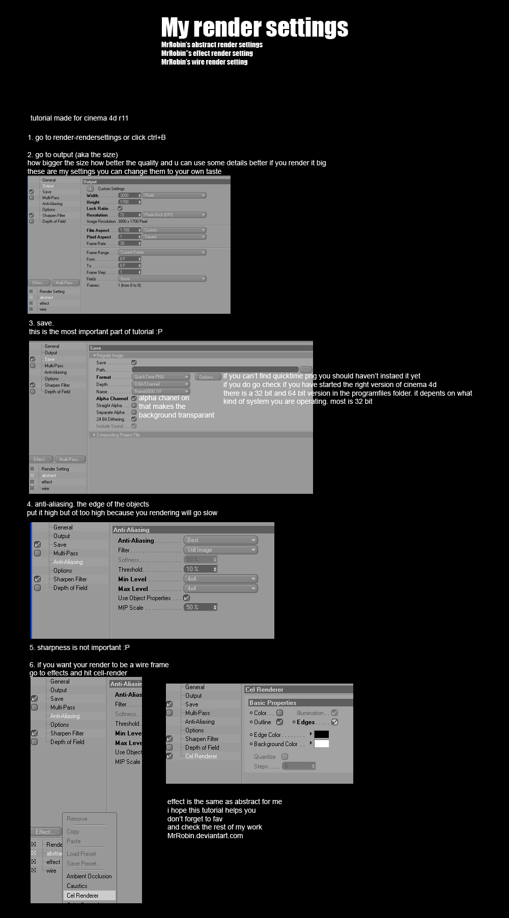 my render settings,tutorial