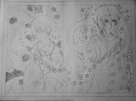 SasuNaru. Flower Chain. ( rough ) yaoi