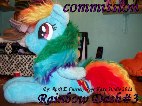 Rainbow Dash custom plush number 3