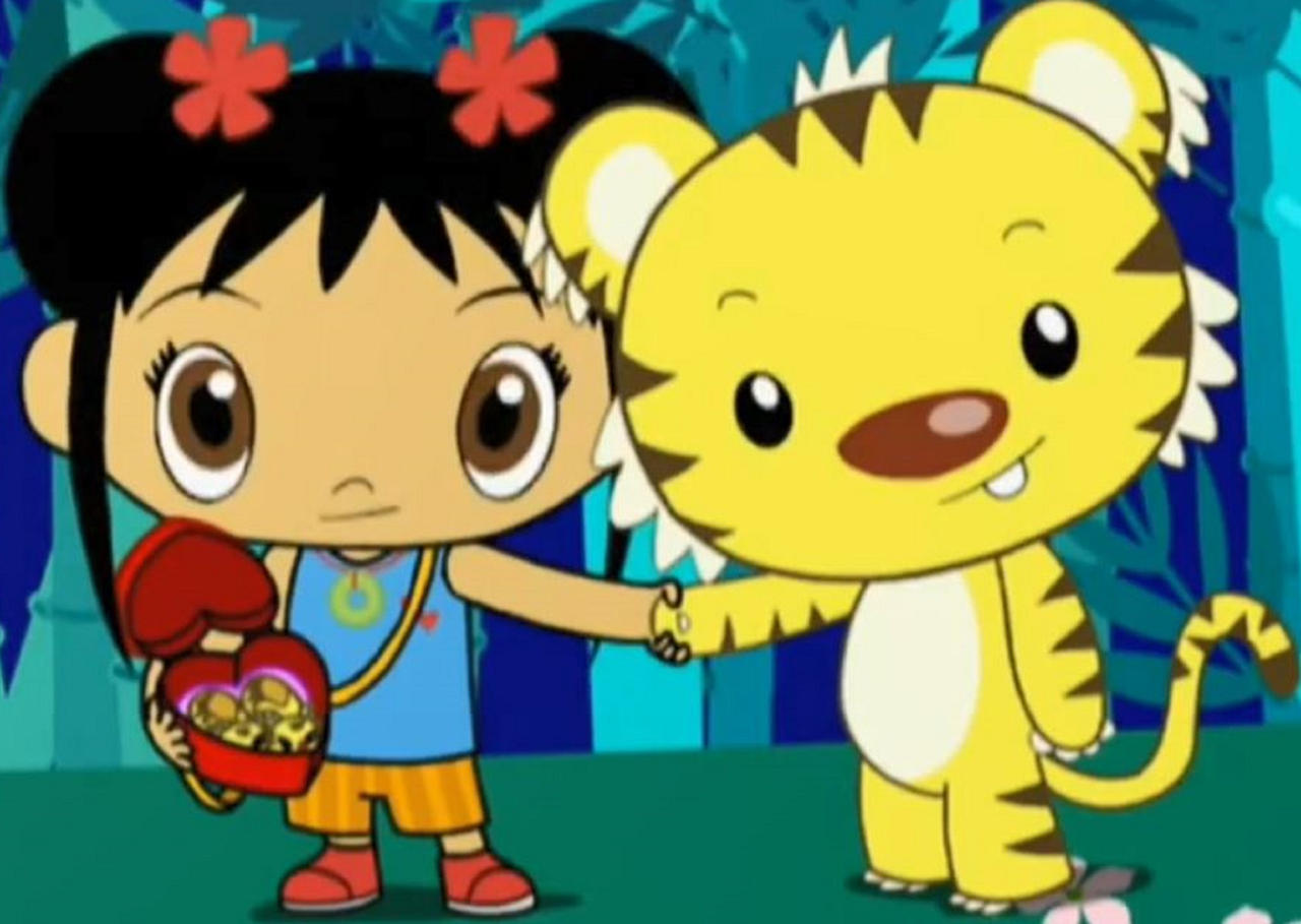 Rintoo Rintoo gives Kai-Lan a handshake by ddapcic on DeviantArt