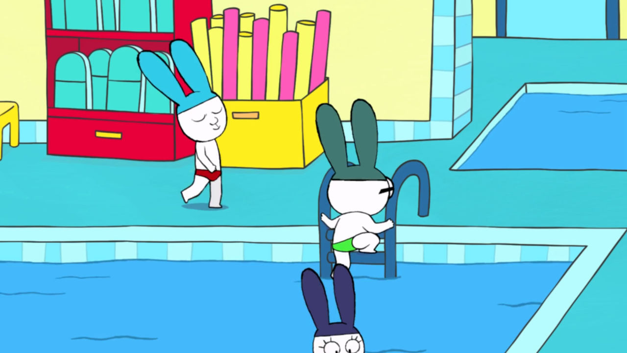 Simon Super Rabbit Pool Sad Simon and his classmates ready to swim by ddapcic on DeviantArt