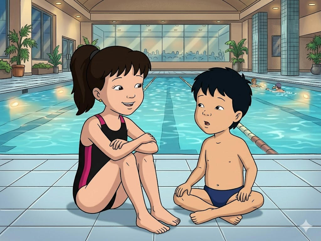 Max Pool Scene Emmy and Max sitting at the swimming pool area by ddapcic on DeviantArt