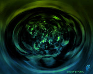 Green-Blue Liquid Wallpaper