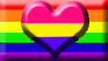 Panromantic Homosexual Pride Flag Stamp by SavvyRed