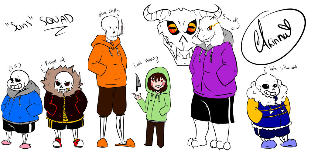 Undertale - Sans SQUAD by Arinna1 on DeviantArt