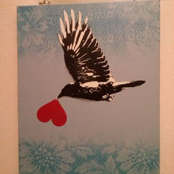 Doves of Peace,Ravens of Love? Full canvas