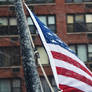 Snowy American Flag