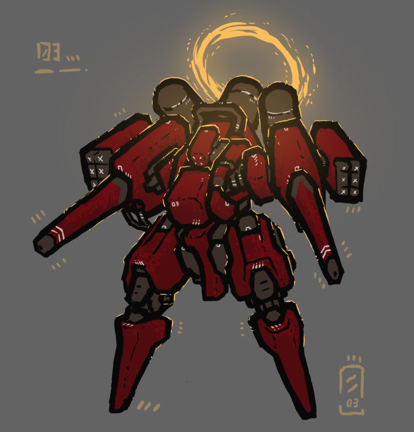 Red Gold Mech Red Mech Doodle by Spectralidax on DeviantArt