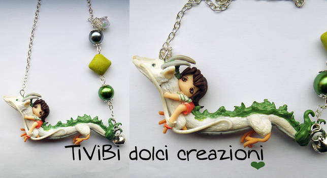 Spirited Away Necklace Chihiro and Kohaku