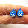So little, so cute. Totoro post earrings