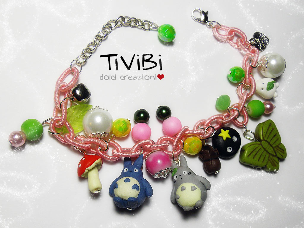 Colorful bracelet Totoro inspired