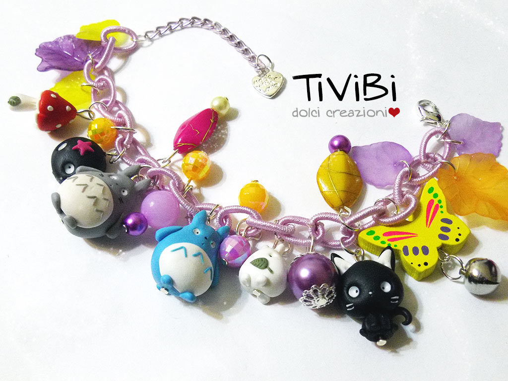 Colorful bracelet Totoro inspired - again