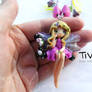 Witch Jewelry clay necklace Lovely Fairy OOAK