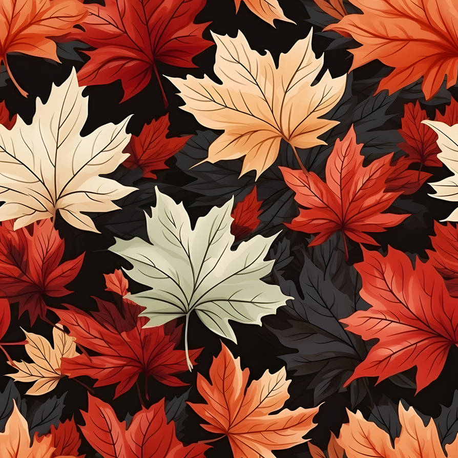 Fall Maple Leaf Pattern Amale0130 Horizental Autumn Maple Leaves Pattern 2 by laytajor on ...