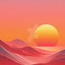 Sunset Over Desert Horizon