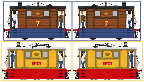 TOBY and FLORA the Tram Engines by JobsOldBootlace on DeviantArt