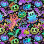 Halloween Pattern Cats Ghosts