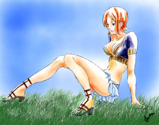 nami on the grass