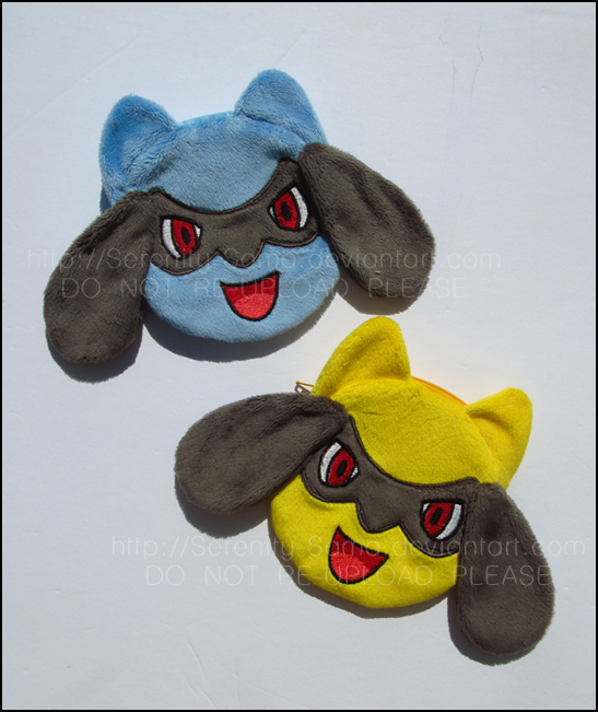 Zipper Pouches: Riolu and Shiny Riolu