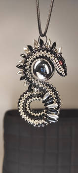 Dragon pendant. Mirror Nickel ShinyDradon