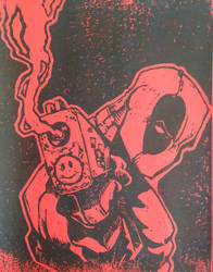 Deadpool print by Lynxette1