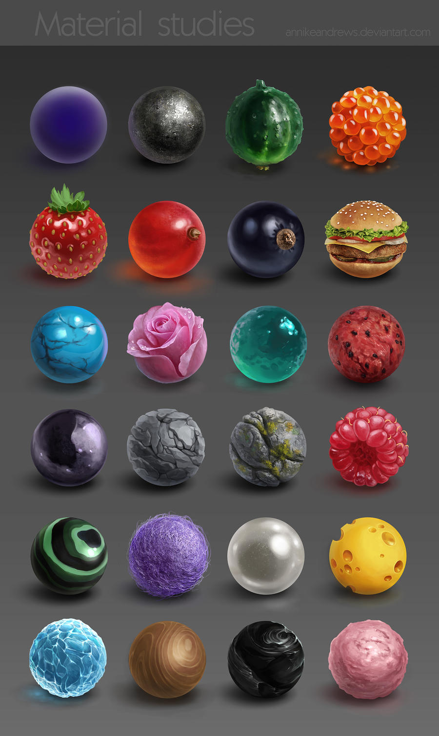 Material studies by AnnikeAndrews on DeviantArt