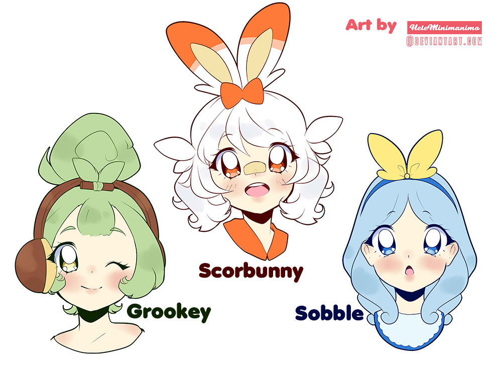 Pokemon Sword/Shield Starters Evolutions by tonikenjy on DeviantArt