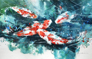 Speed Painting - Koi Fish