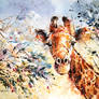 Wildlife Watercolor - Giraffe